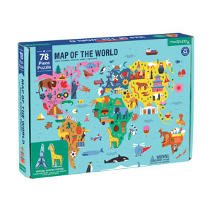 Mudpuppy Geography Puzzle - Mapa světa (78 dílků)