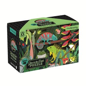 Mudpuppy Svítící puzzle - Žáby a ještěrky (100 dílků)