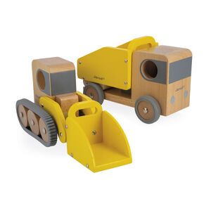 Janod dětský dřevěný bagr a nákladní auto J04634 Nejlepší hračky