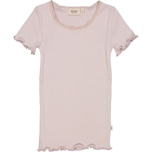Wheat dívčí tričko s krajkou 0051 - soft lilac Velikost: 152 Biobavlna, modal