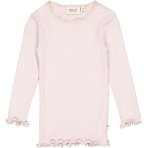 Wheat kojenecké dívčí tričko s dlouhým rukávem Lace 4151 - soft lilac Velikost: 86 Biobavlna, modal