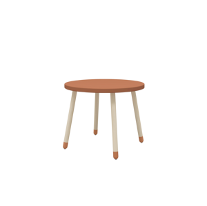 Flexa dřevěný kulatý stůl pro děti červený Dots 8250103120 Masivní dřevo