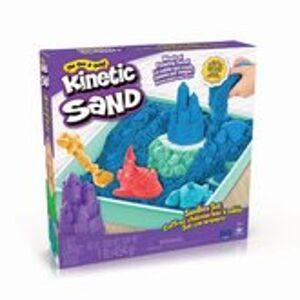 Spin Master Kinetic Sand Krabice tekutého písku s podložkou Modrá