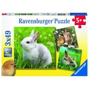 Puzzle Ravensburger Roztomilý králíček 3x49 dílků