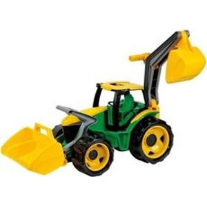 Lena 2080 Traktor se lžící a bagrem zeleno žlutý 107cm