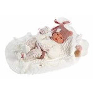 Llorens 63576 NEW BORN HOLČIČKA - realistická panenka miminko s celovinylovým tělem