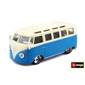 Bburago 1:32 Plus Volkswagen Van Samba Blue/White - II. jakost