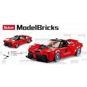 Sluban Model Bricks - Červený italský sporťák