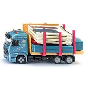 SIKU Super - nákladní auto převážející montovaný dům 1:50