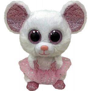 BEANIE BOOS NINA, 24 cm - bílý myš