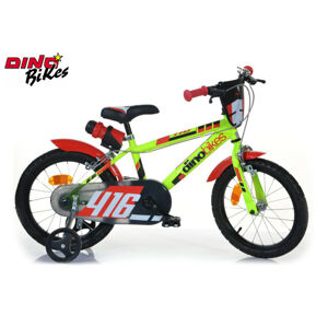 Dino bikes Dětské kolo zeleno-černé 16" 2020