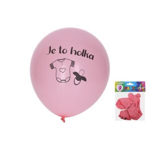 Balónek nafukovací 30 cm - sada 5ks, Holka