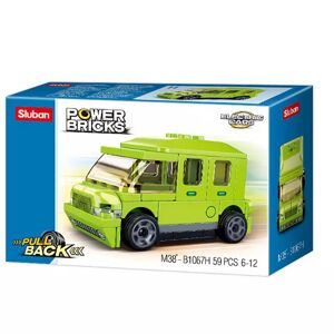 Sluban Power Bricks M38-B1067H Natahovací zelený vůz