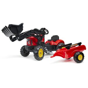 FALK Traktor šlapací 2030M Red Supercharger pedal charger s vlečkou