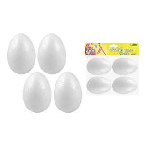 Vajíčko dekorační polystyrénové 8 cm, 4ks
