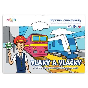 Vlaky a vláčky - Dopravní omalovánky A5