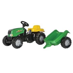Šlapací traktor Rolly Kid s vlečkou - zelený - II. jakost